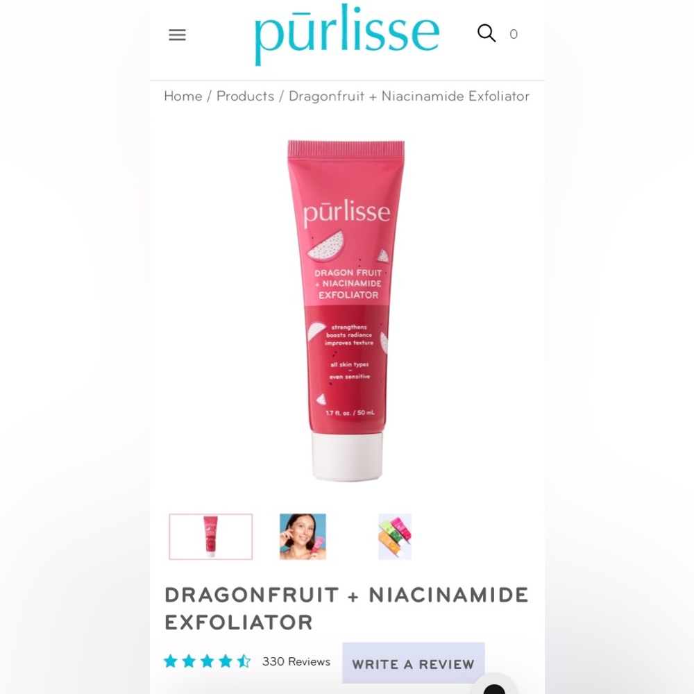 PURLISSE YUZU +ORANGE EXFOLIATOR and PURLISSE DRAGONFRUIT+NIACINAMIDE EXFOLIATOR - Picture 9 of 16